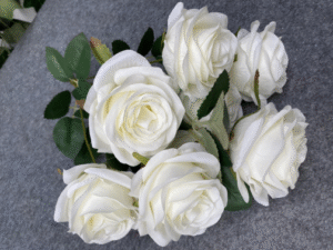 Rose Flower Bunch - Milk White