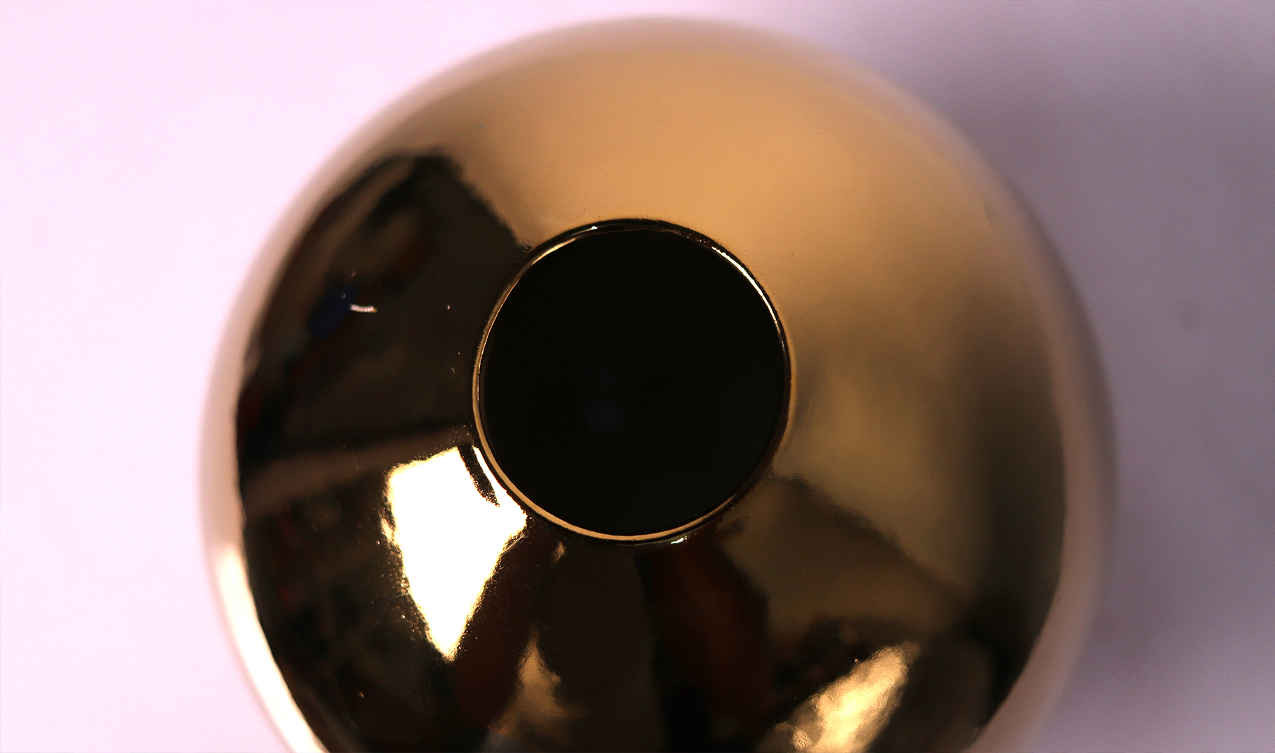 Dome Of Gold Ceramic Trio Vase Set With Flowers - Image 5