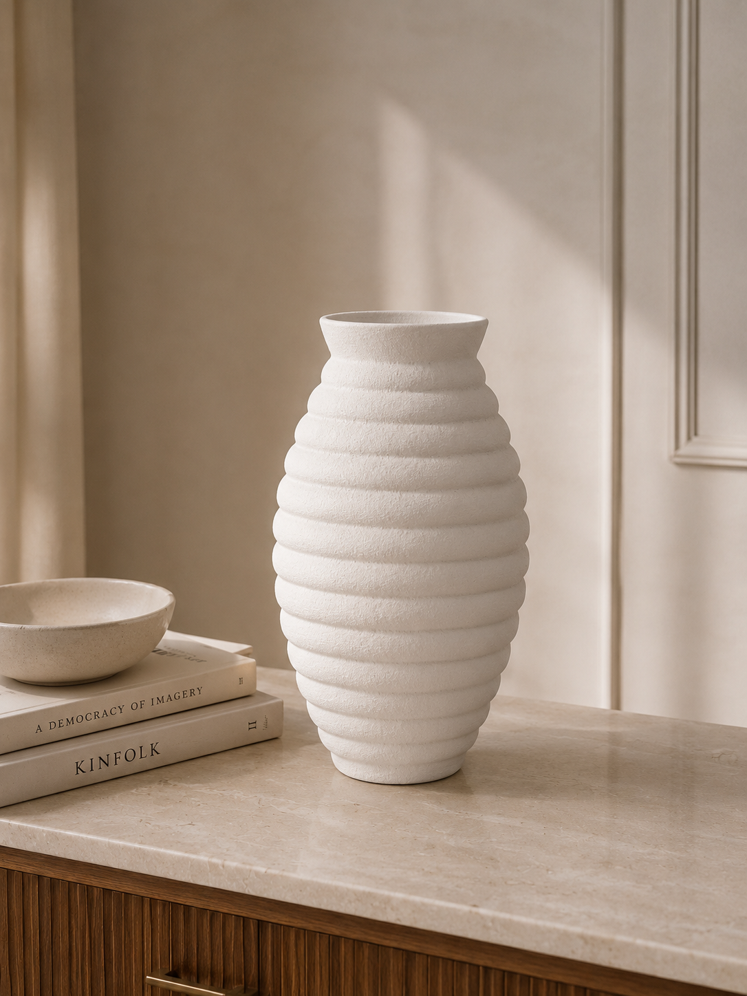 Black Waves Ceramic Vase - Image 8